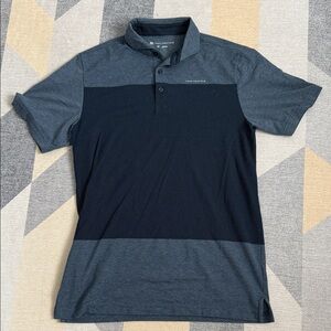 Travis Mathew Men's Polo Shirt - Dark Blue and Gray